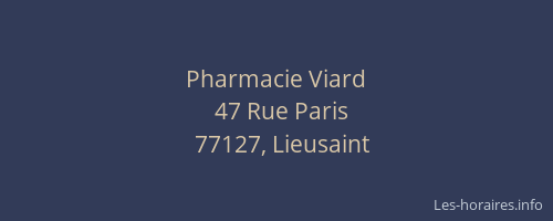 Pharmacie Viard