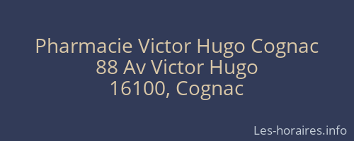 Pharmacie Victor Hugo Cognac