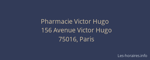 Pharmacie Victor Hugo