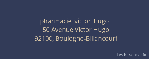 pharmacie  victor  hugo