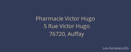 Pharmacie Victor Hugo