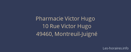 Pharmacie Victor Hugo
