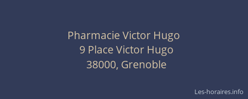 Pharmacie Victor Hugo