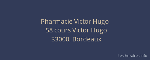 Pharmacie Victor Hugo
