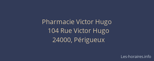 Pharmacie Victor Hugo