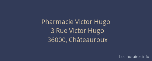 Pharmacie Victor Hugo