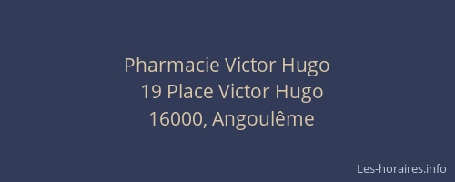 Pharmacie Victor Hugo