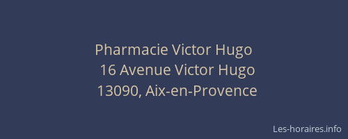 Pharmacie Victor Hugo