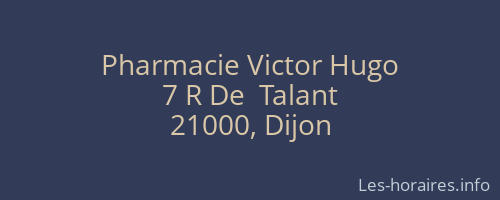 Pharmacie Victor Hugo