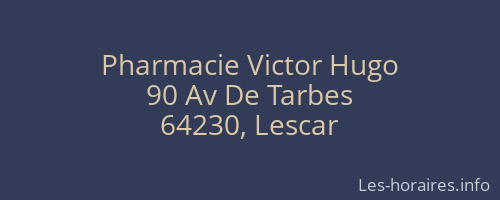 Pharmacie Victor Hugo