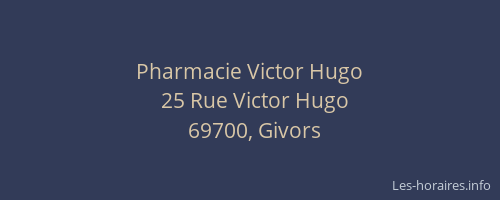 Pharmacie Victor Hugo