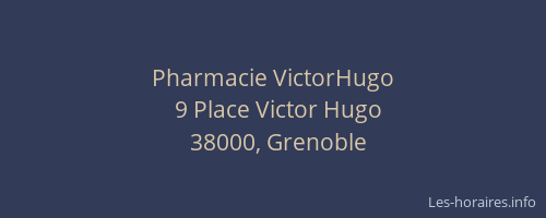 Pharmacie VictorHugo
