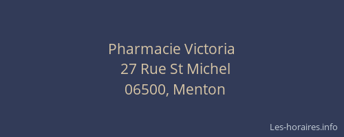 Pharmacie Victoria