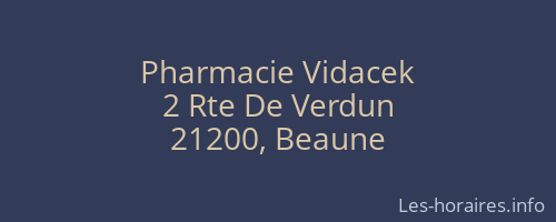 Pharmacie Vidacek