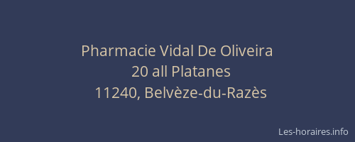 Pharmacie Vidal De Oliveira