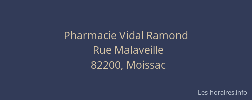 Pharmacie Vidal Ramond