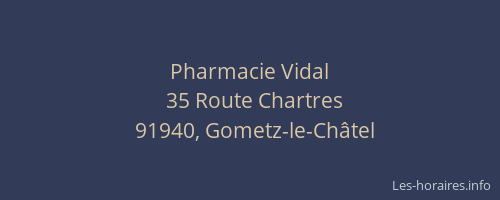 Pharmacie Vidal