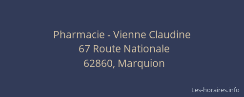 Pharmacie - Vienne Claudine