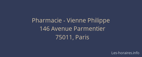 Pharmacie - Vienne Philippe