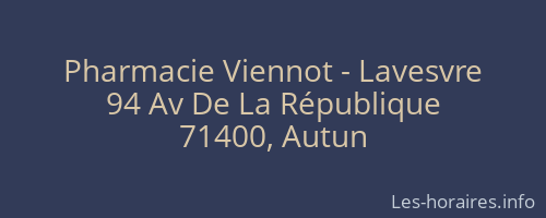 Pharmacie Viennot - Lavesvre