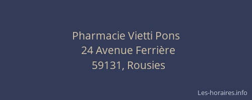 Pharmacie Vietti Pons