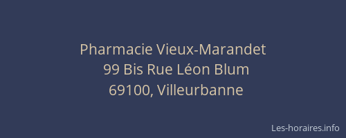 Pharmacie Vieux-Marandet