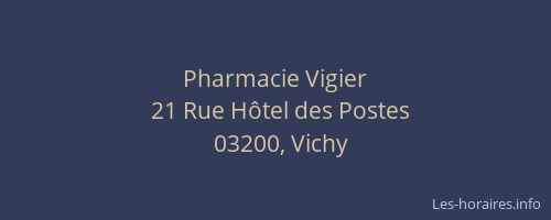 Pharmacie Vigier