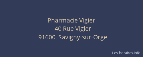Pharmacie Vigier