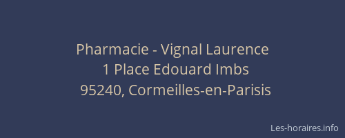 Pharmacie - Vignal Laurence