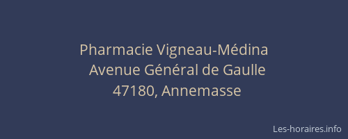 Pharmacie Vigneau-Médina