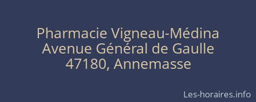 Pharmacie Vigneau-Médina