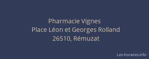 Pharmacie Vignes