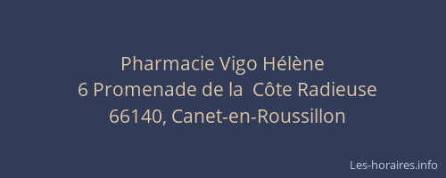 Pharmacie Vigo Hélène