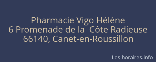 Pharmacie Vigo Hélène