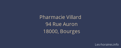Pharmacie Villard