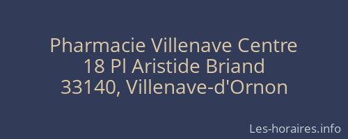 Pharmacie Villenave Centre