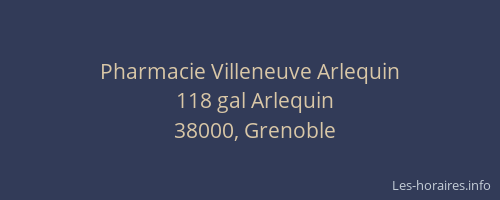 Pharmacie Villeneuve Arlequin