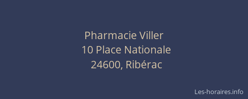 Pharmacie Viller