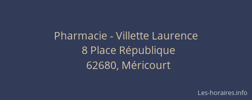 Pharmacie - Villette Laurence
