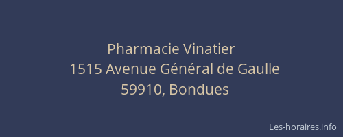 Pharmacie Vinatier