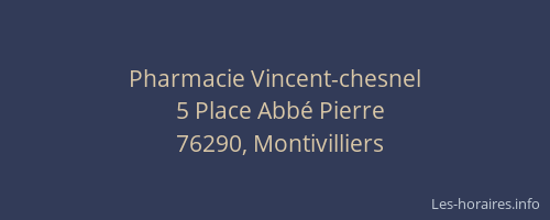 Pharmacie Vincent-chesnel