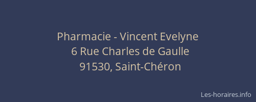 Pharmacie - Vincent Evelyne