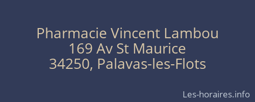 Pharmacie Vincent Lambou