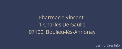 Pharmacie Vincent