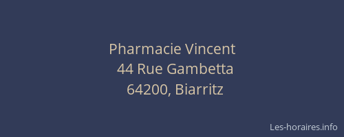 Pharmacie Vincent