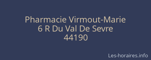 Pharmacie Virmout-Marie