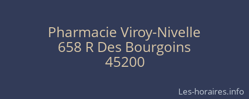 Pharmacie Viroy-Nivelle