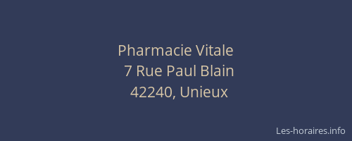 Pharmacie Vitale