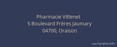 Pharmacie Vittenet