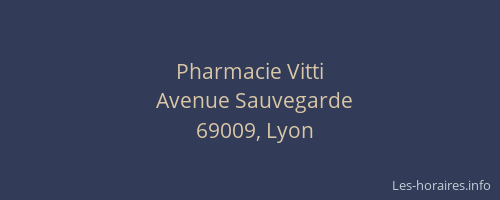 Pharmacie Vitti